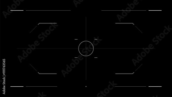 Fototapeta HUD Target Loading, Aiming, Drone Interface.