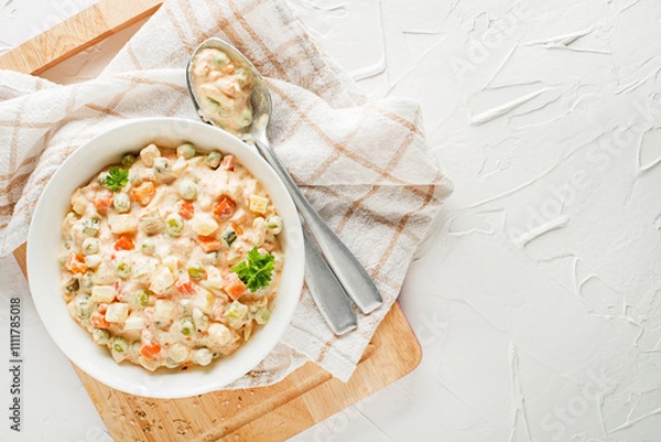 Fototapeta Russian salad olivier salad