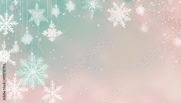 Obraz snowflake christmas background
