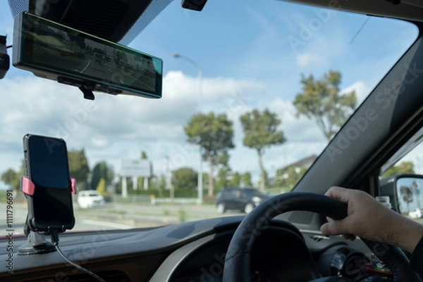 Obraz バックミラーモニター　ルームミラー　ルームミラーモニター ドライブレコーダー