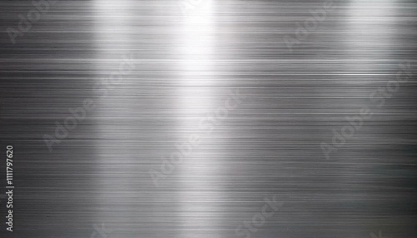 Fototapeta Brushed stainless steel texture with horizontal grain