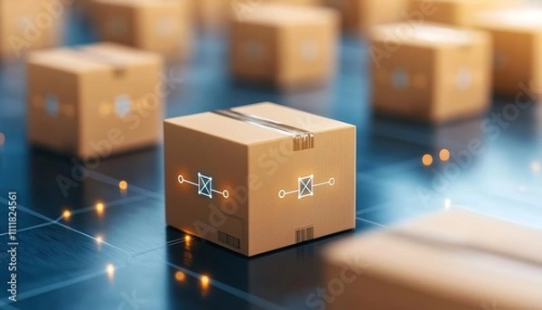 Fototapeta Product Stock Monitoring Automated Systems for Efficient Warehouse Management
