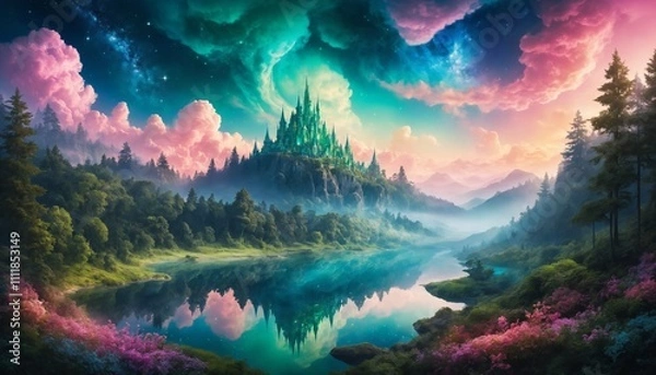 Obraz sunset in the mountains