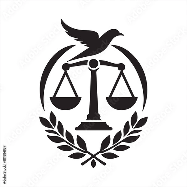 Obraz scales of justice icon