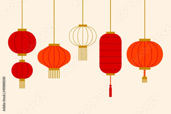 Obraz Chinese traditional lanterns. 