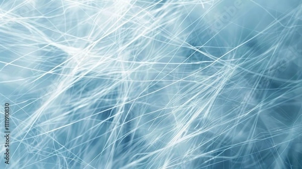 Fototapeta Complex network of glowing lines intertwining and creating a futuristic technological abstract background