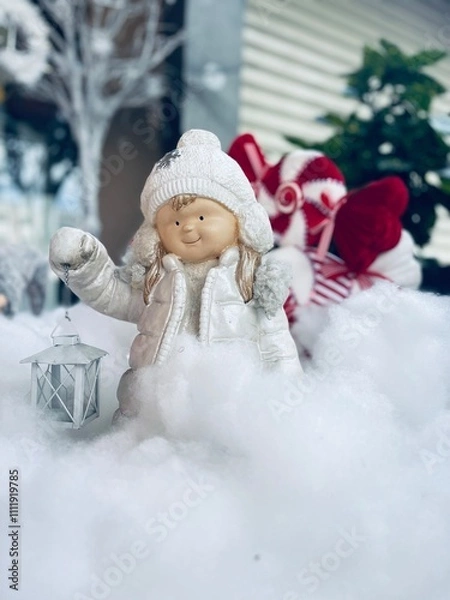 Obraz A closed up shot of New Year decorations. 