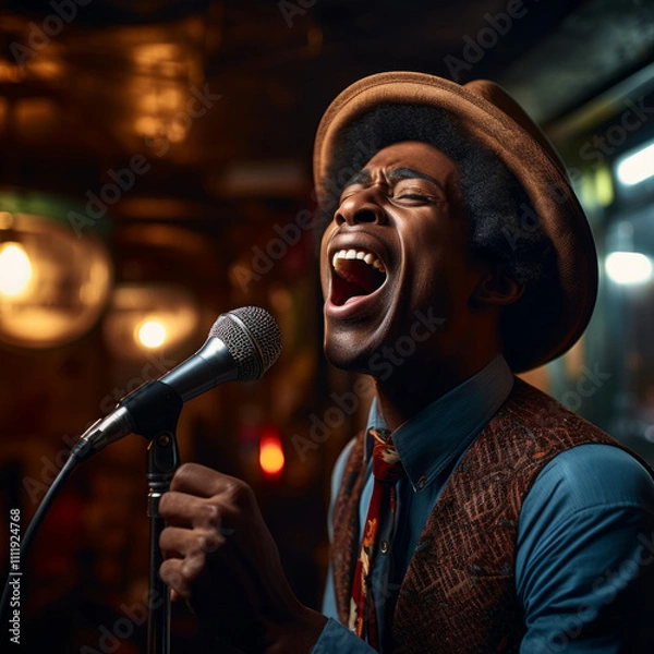 Obraz Nightclub Serenade: A Star in Action