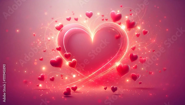 Obraz heart valentine background