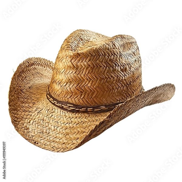Obraz straw hat isolated on transparent background