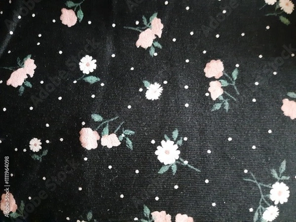 Obraz fabric with flowers pattern