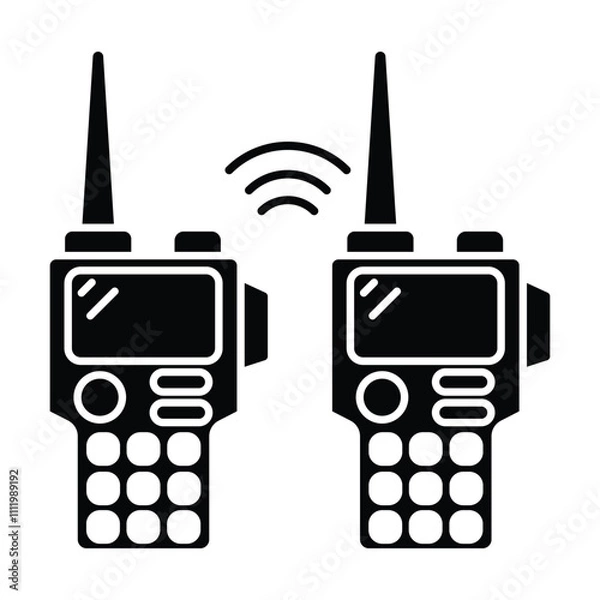 Obraz Radio communication icon vector on white background