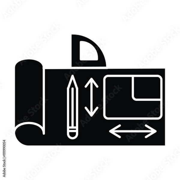 Obraz Plan icon vector on white background