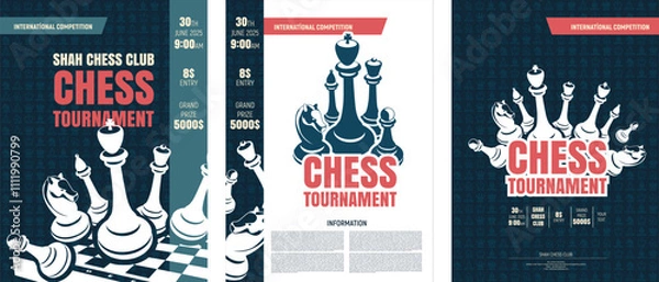 Obraz chess tournament flyer
