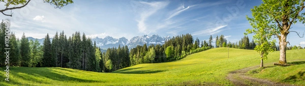 Fototapeta Panorama z widokiem na góry Wilder Kaiser