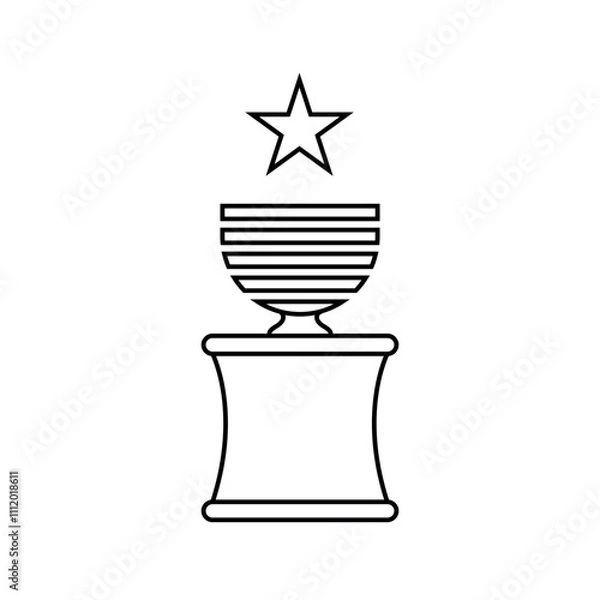 Fototapeta Trophy cup, winner cup, victory cup icon. Reward symbol sign for web and mobile