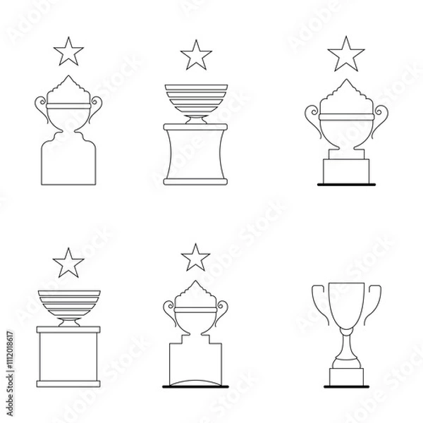Fototapeta Trophy cup, winner cup, victory cup icon. Reward symbol sign for web and mobile