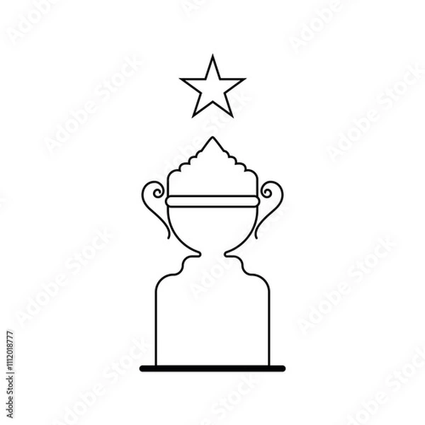 Fototapeta Trophy cup, winner cup, victory cup icon. Reward symbol sign for web and mobile