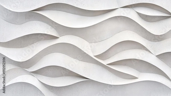 Fototapeta Dynamic waves of concrete texture contemporary wall art for modern spaces