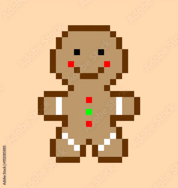 Fototapeta ginger bread pixel art