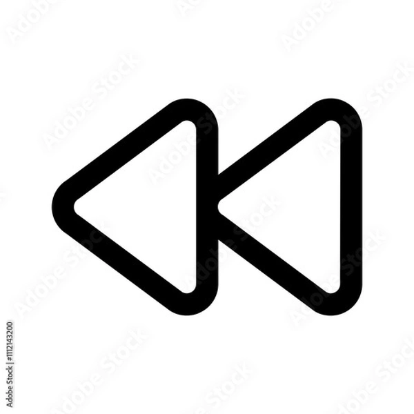 Obraz rewind line icon