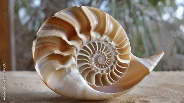 Fototapeta sea shell in section
