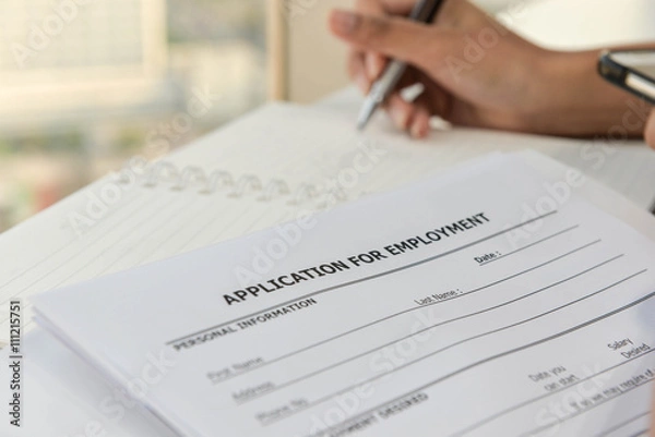 Obraz Applying the Application form to applying job