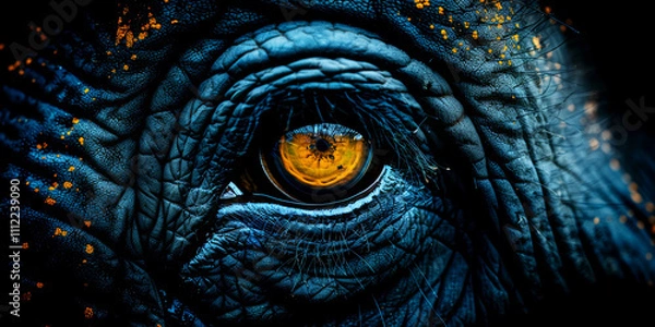 Fototapeta Eye of an elephant close up. 