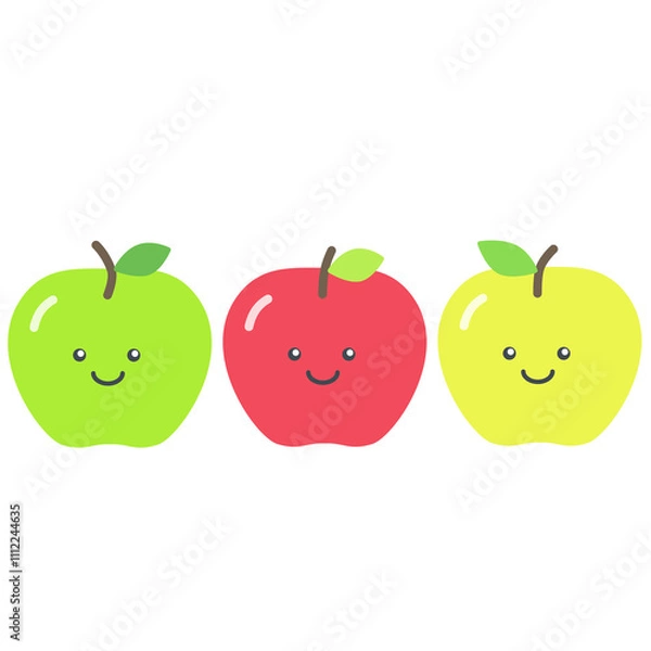 Fototapeta りんごのイラストセット
