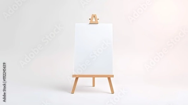 Fototapeta Blank Paper Easel Mockup - Professional Presentation Display