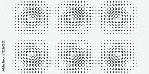 Fototapeta black and white dots background. Minimal background concept. vektor