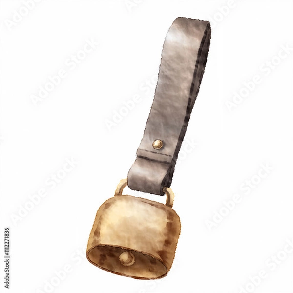 Obraz デジタル水彩画＿熊よけの鈴