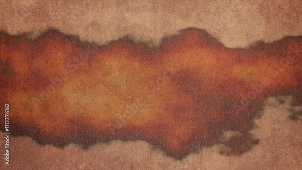 Fototapeta Fire Streak on a Sheet of Old Rough Paper