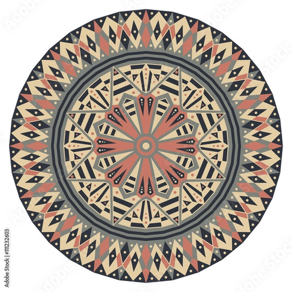 Fototapeta Round ethnic pattern