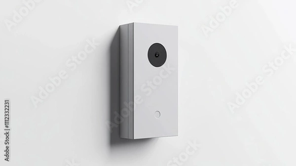 Fototapeta Modern Minimalist Smart Home Security Camera Wall Mounted Grey