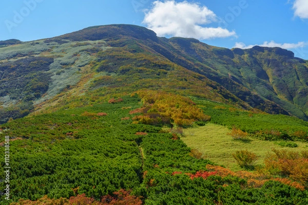 Fototapeta 秋の暑寒別岳登山　北海道の絶景 日本二百名山
