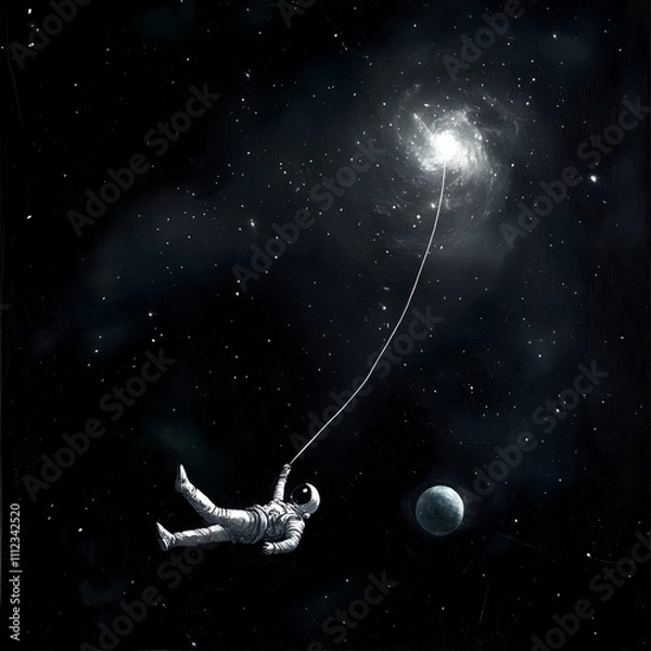 Fototapeta astronaut floating in space