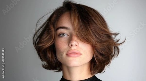 Obraz Soft Layered Bob Hairstyle for Graduation