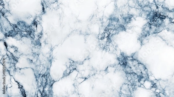 Fototapeta Elegant Blue and White Marble Texture with Intricate Veins, Perfect for Interior Design, Backgrounds, and Creative Projects in a Modern Aesthetic