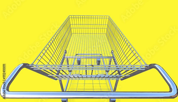 Fototapeta shopping cart There is space to put things.3d