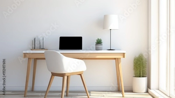 Fototapeta table desk set up