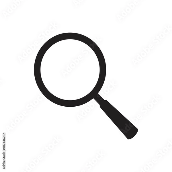 Fototapeta Magnifying glass icon. magnifier or loupe sign, Search symbol isolated on transparent background, Magnifying glass PNG