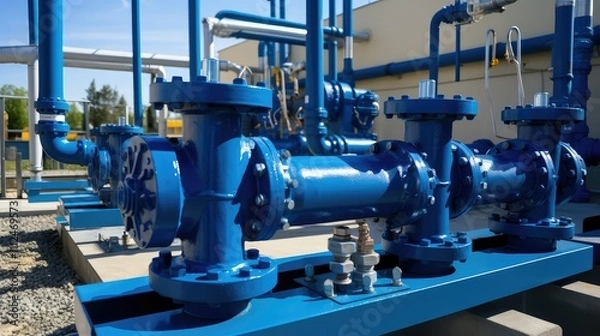 Obraz station building water system