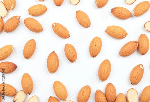Obraz almonds isolated on white