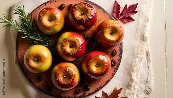 Fototapeta Title: "Phoenix - A Warm and Inviting Still Life of Baked Apple"

