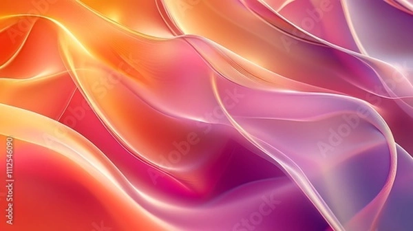 Obraz Abstract background featuring smooth curves and vibrant color palette design
