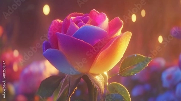 Obraz A beautiful rose, Close up.