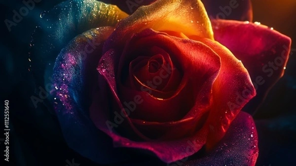 Obraz A beautiful rose, Close up.