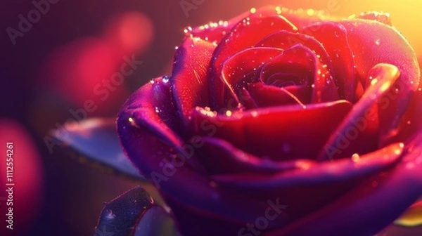 Obraz Exquisite Multicolor Rose, Close up.