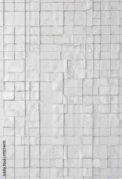 Obraz Modern geometric square grid pattern on white background, pattern, square, white, geometric